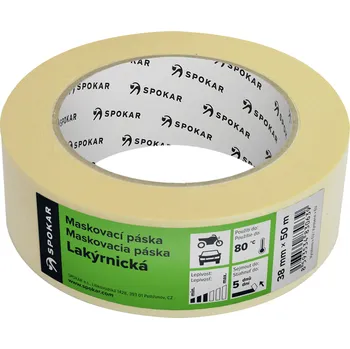Zakrývací fólie na malování SPOKAR a.s. MASKOVACÍ PÁSKA LAKÝRNICKÁ Vyberte šířku (mm): 38