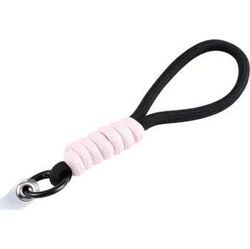 Šňůrka na zápěstí pro Apple iPhone - pod kryt - pletená - látková - černá