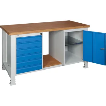 Dílenský stůl Dílenský stůl MASTER 150 cm, kontejnery M6+M1