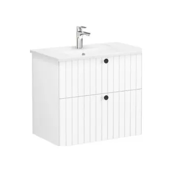 Umyvadlo Vitra ROOT GROOVE skříňka s umyvadlem 800x470x670mm, závěsná, 2 zásuvky, bílá mat