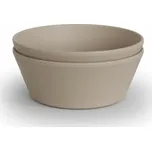 Mushie kulatá miska 2 ks Barva: vanilla