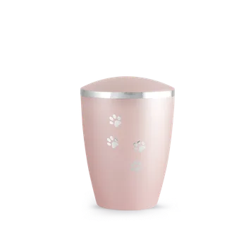Smuteční dekorace Zvířecí urna Elegance Paws - Rose 0,5l