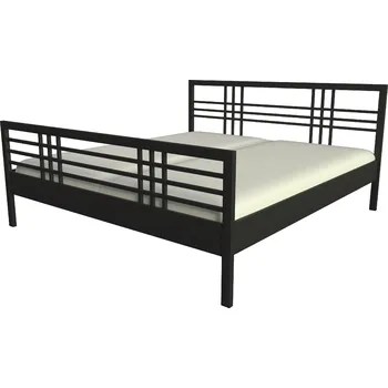 Postel Kovová postel CROSS Povrchová úprava: černá, Rozměr: 120 x 200 cm