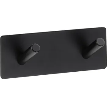 Věšák Easy - věšák se 2 háčky, černý, k nalepení 163106270