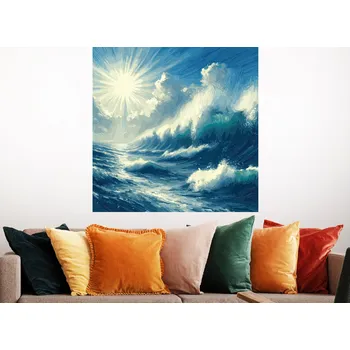 Samolepící dekorace Obrovské vlny samolepka na zeď šíře 100 cm