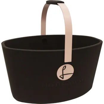 Milovaný košík černý s pastelově růžovou - LIEBLINGSKORB Basic deep black pastellrosa