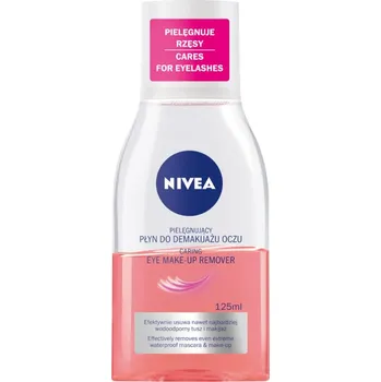Přípravek na čištění pleti a oči NIVEA Pečující dvoufázová odličovací voda pro citlivé oči 125 ml