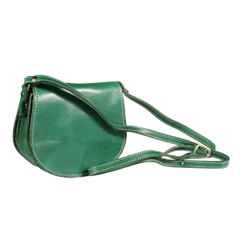 Kabelka NovaKabelka.cz Kožená italská crossbody kabelka Mina Verde Scura