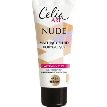 Pleťové sérum Celia, Art Nude matujúci korekčný fluid 03 Beige 30ml