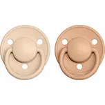 BIBS De Lux cumlíky z prírodného kaučuku 2ks - veľkosť 1 - Vanilla / Peach