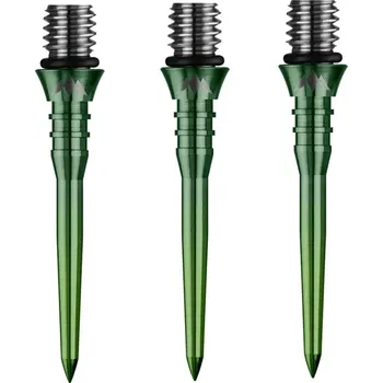 Příslušenství pro šipky Mission Kovové hroty - Titan Pro - Grooved - Green - 26 mm