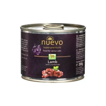 Krmivo pro kočku Nuevo Cat konzerva Senior Lamb & Cranberries 200 g - KM