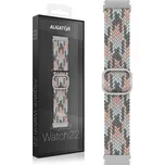 Řemínek textilní ALIGATOR 22mm, růžovo-šedý