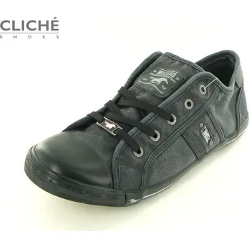 Dámské polobotky Mustang tenisky, nadměrné dámské, tmavě šedá 44