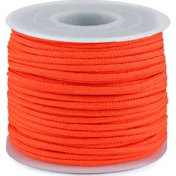 Příze Padáková / oděvní šňůra Ø2,5 mm, barva 4 oranžová neon