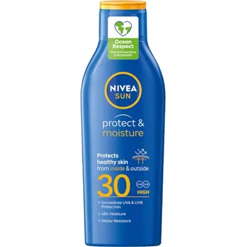 Přípravek na opalování Nivea, Sun Protect & Moisture Hydratačné mlieko na opaľovanie SPF30 200ml