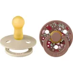 BIBS x LIBERTY Barevné dudlíky z přírodního kaučuku 2ks - velikost 2 - vanilka / svišť