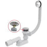 Alcadrain A504CKM SIFON VANOVÝ CLICK/CLACK, KOV