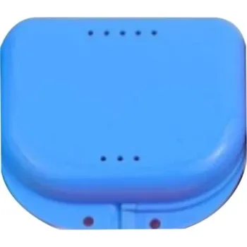 Úložný box Mini úložný box pro zubní protézy - modrý