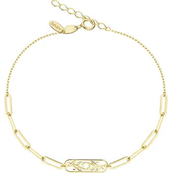 Náramek Zlatý náramek, anker - listy - AP537-9169