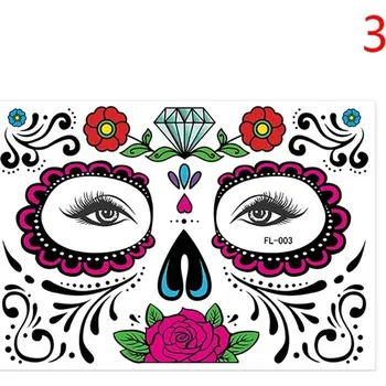 Odstranitelné tetování Kreativní halloweenové dočasné tetování - N3