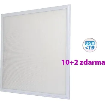 LED panel Set 10+2 zdarma LED panel 600x600 36W UGR19 bílý 4320 lm 4000K záruka 5 let