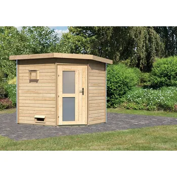 Sauna KARIBU HOLZTECHNIK finská sauna KARIBU MIKKA (86227) natur LG4000