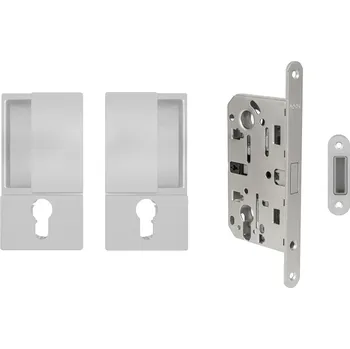 Dveřní kování AGB - Set na otočné dveře WAVE - HR PZ STM - Stříbrná matná