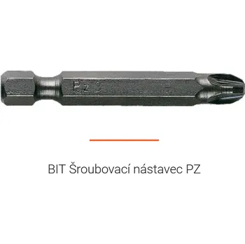 Bit BIT šroubovací nástavec Pozidrive PZ - MUNGO Varianta: BIT Pz2 x 25 šroubovací nástavec Pozidrive