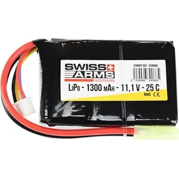 Baterie pro airsoftovou zbraň Akumulátor Swiss Arms Li-Pol 11,1V 1300mAh 25C