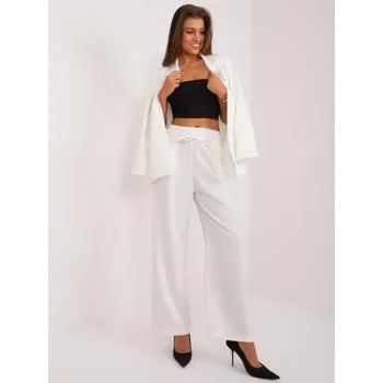 Dámské kalhoty Dámské kalhoty s dvojitým pasem ecru