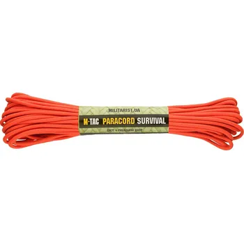 Lano Para lano M-Tac Paracord Survival 15 m - oranžové