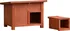 Domeček pro ježka dřevěný hnědý 42 x 32 x 31 cm 