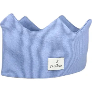 Čelenka Mimilove Bavlněná čelenka KORUNKA 4-8 let Světle modrá