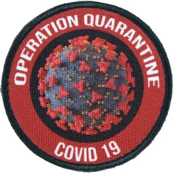 Nášivka Textilní nášivka Operation Quarantine - červená, A.C.M.