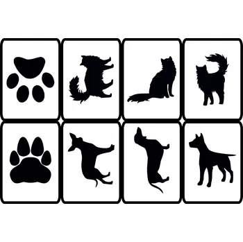 ARTEMISS Sada šablonek - Mazlíčci v akci 509 Rozměr: F 8ks - 6,5x9cm