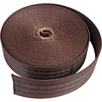 Upínací popruh Mouka Tišnov Úvazek / popruh hnědý- šíře 2,5cm, délka 50m