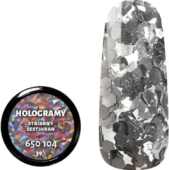 Třpytky - hologram - Stříbrný