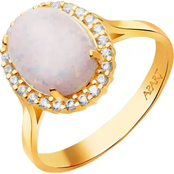 Prsten Zlatý prsten s opalitem a zirkony - AP538-0795
