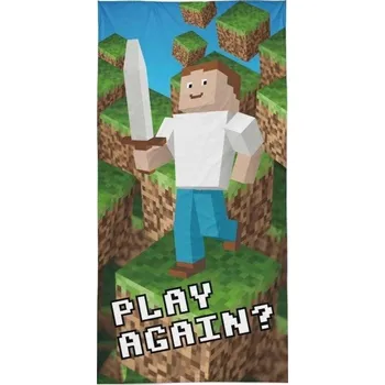 Dětská osuška MINECRAFT PLAY AGAIN 70x140 cm