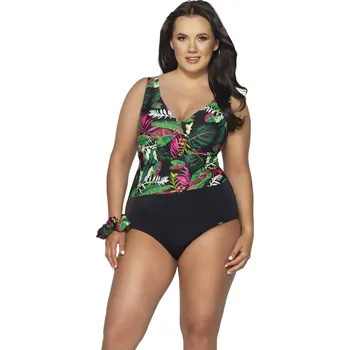 Dámské plavky Dámské jednodílné plavky 56 Tropical island - AVA černá 85/E