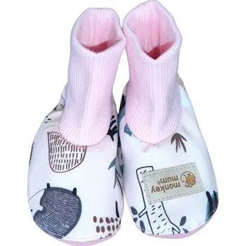 Capáčky Monkey Mum® Softshellové capáčky s membránou - Denní zvířatka 6-12 měsíců