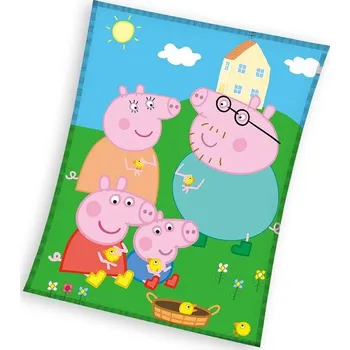 Dětská deka Dětská barevná fleecová deka Peppa Pig Velikost: ONE SIZE