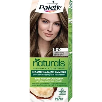 Barva na vlasy Paleta, Permanent Naturals Color Creme permanent na vlasy 6-0 Tmavý blond