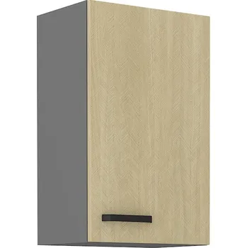 Kuchyňská skříňka LEMPERT Horní skříňka SCANDI 47 (45 / 72 cm) - rybí kost / antracit