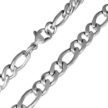 Řetízek Pánský řetízek ocel Figaro 3+1 10 mm GNCB427 délka 40 cm