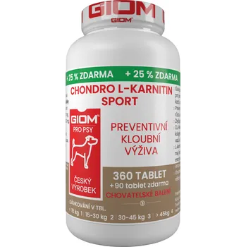 Giom S pes Chondro L-karnitin SPORT +25% zdarma Varianta: 360 tbl.