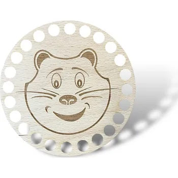 JarisWood Podtácek s dětským motivem pro obháčkování kruh průměr 12 cm Povrchová úprava: Bez povrchové úpravy