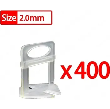 Nivelační spony a popruhy pro pokládání keramických dlaždic, až 1000ks | oddělovače dlaždic - 2mm (400ks)