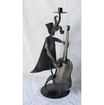 Solná lampa Plastika Kontrabasista - svícen